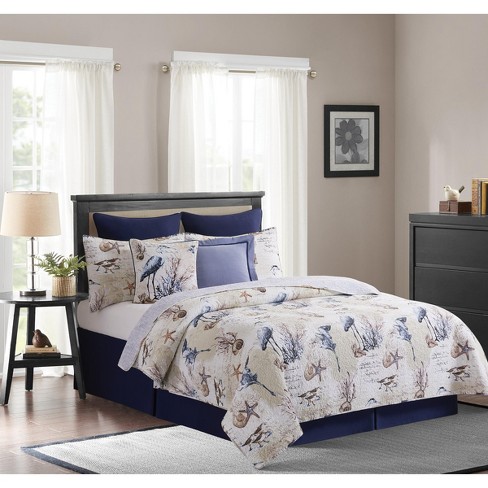 C&F Home Brunswick Island Beach Coastal Cotton Quilt Set  - Reversible and Machine Washable - image 1 of 4