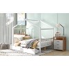 MAYEERTY Full Size House Platform Bed with Two Drawers,Headboard and Footboard,Roof Design,White - 3 of 4