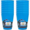 Blue Panda 16 Pack Plastic Tumbler Cups, Police Birthday Party Supplies, 16 oz - 3 of 4
