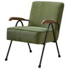 Grungis Modern Accent Chair with Metal Legs and Soft Padded,Comfy Arm Chair with High Back,Accent Chair for Bedroom,Reading Room,Office - 2 of 4
