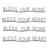 Bless Our Home & Heart Metal Sentiment Decor – 2.25"H Black Script Word Signs (Set of 4) by Melrose - 2 of 3