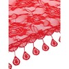 INSPIRE CHIC Lace Rose Floral Tassel Mesh Triangle Head Covering Mantilla Scarves 1Pc - 4 of 4