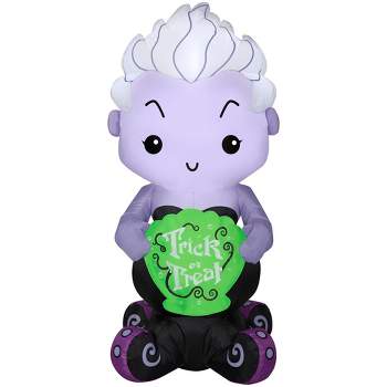 Gemmy Airblown Inflatable Stylized Ursula Disney , 5 ft Tall, Multi