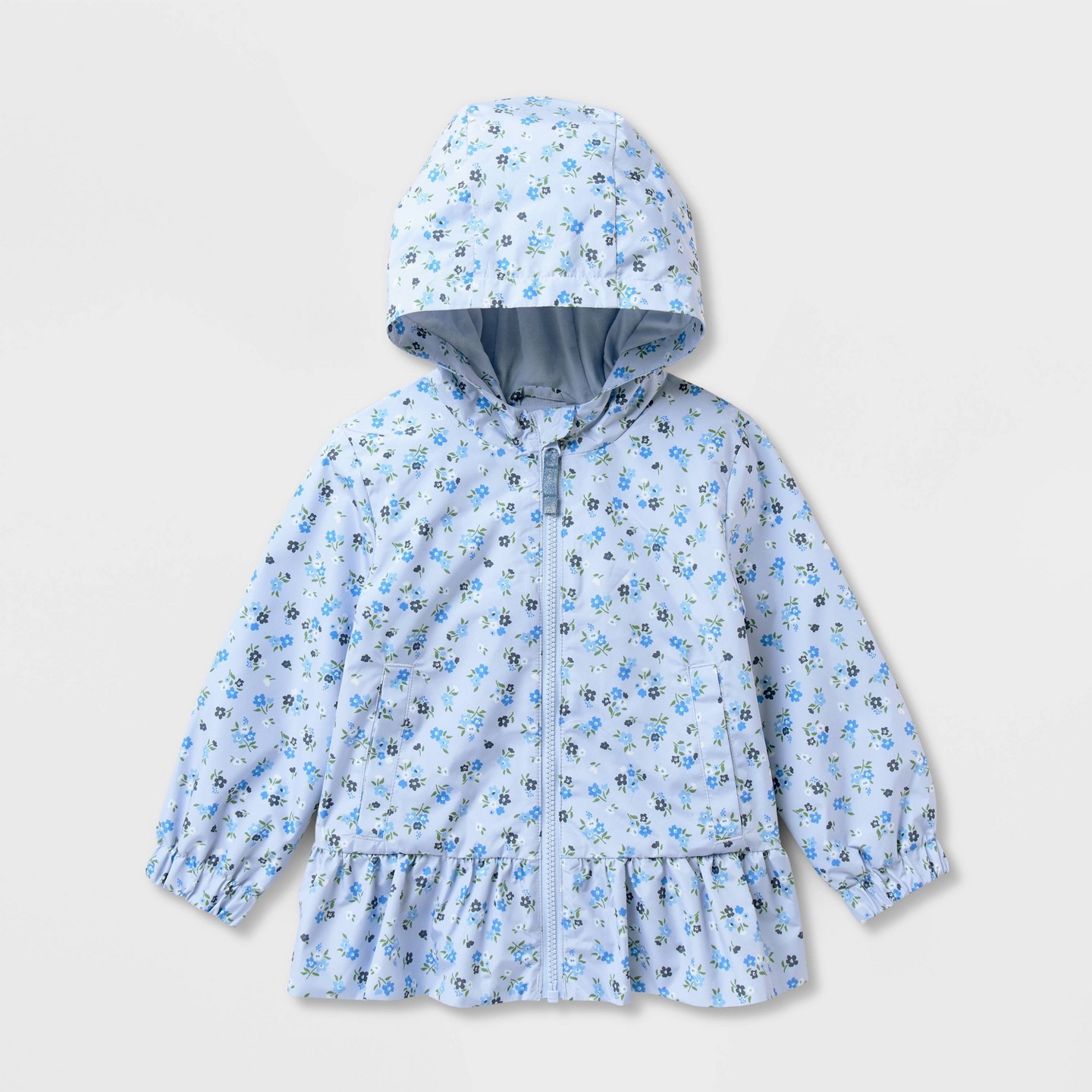 Куртка Cat & Jack Floral Print Ruffle Waist Rain Jacket для девочек-малышей, цвет: С принтом — фото 2