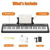 61 Keys Piano Keyboard Set, Electronic Digital Piano with Built-in Speaker Microphone, Portable Keyboard Gift Teaching for Beginners, Electric Piano - 2 of 4