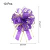 Unique Bargains Christmas Wedding Car Basket Gift Wrapping Large Organza Pull Bow 10 Pcs - 2 of 4