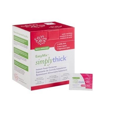 SimplyThick Easy Mix Instant Food Thickener, Individual Packets, 200 Count