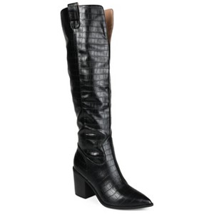 Journee Collection Womens Therese Stacked Heel Knee High Boots - 1 of 4