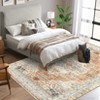 Vintage Floral Print Bedroom Living Room Rugs, Retro Accent Soft Non Slip Large Carpet for Nursery Dining Room - 4 of 4