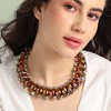 SOHI Women's Multicolour Party Statement Necklace - 3 of 4