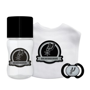 Baby Fanatic Officially Licensed 3 Piece Unisex Gift Set - NBA San Antonio Spurs - 1 of 3