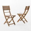 GDFStudio Rabion Outdoor Acacia Wood Folding Dining Chairs (Set of 2) - 2 of 4