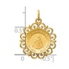 Black Bow Jewelry 14k Yellow Gold Filigree Miraculous Medal Pendant, 19mm (3/4 Inch) - 4 of 4