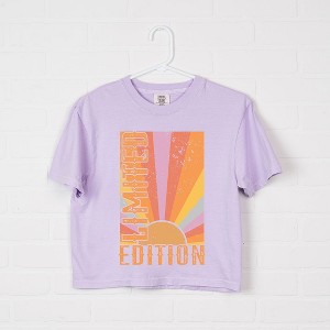 Simply Sage Market Women's Limited Edition Sun Short Sleeve Relaxed Fit Cropped Tee - 1 of 4