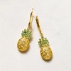 Ross-Simons 0.40 ct. t.w. Yellow Sapphire and .30 ct. t.w. Emerald Pineapple Drop Earrings in 18kt Gold Over Sterling - 3 of 4