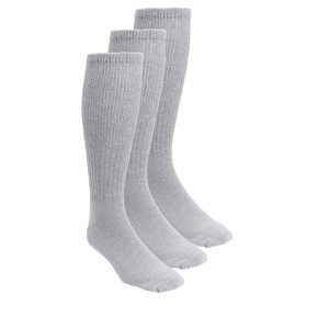 KingSize Men's Diabetic Over-The-Calf Extra Wide Socks 3-Pack - 1 of 4
