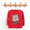 Merry Christmas Santa Wink - Youth Long Sleeve Graphic T-Shirt - 2 of 3