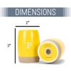 Nat & Jules Raw Bottom Yellow 3 x 2 Ceramic Salt and Pepper Shaker 2 Piece Set - 2 of 4