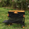 RISOKEYS 450 LBS Capacity Double Decker Folding Wagon Cart with 4 All-Terrain Wheels & Extended Shelf for Camping,Beach,Shopping,Outdoor - 2 of 4