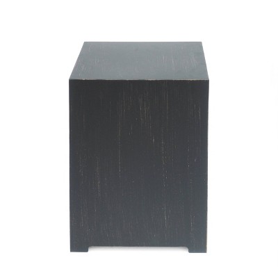 Wellington Outdoor Square Iron Tank Holder Side Table Brushed Brown - Christopher Knight Home