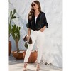 Womens Cardigan Open Front 3/4 Sleeve Lapel Collar Shrugs Lightweight Cardigan,Black - S - 4 of 4