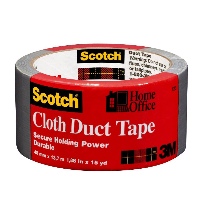 Scotch Cloth Duct Tape Silver Gray 1.88&#34; x 15yd, 1 of 4