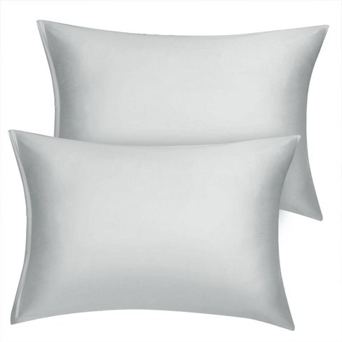 Piccocasa Soft Sold Luxury Zipper Closure Silky Satin Pillowcases 2 Pcs 