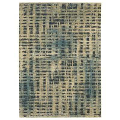 Oriental Weavers Reed RE07B Beige/ Blue Indoor Area Rug - 3'3" x 5'