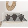 HomeRoots 20" X 20" Silver And Brown 100% Wool Geometric Zippered Pillow - 2 of 4