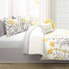 8pc Aprile Soft Reversible Oversized Comforter Set Yellow/Gray - Lush Décor - image 2 of 4