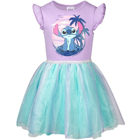 Summer Girls Disney Dress Lilo And Stitch Fashion Children's Princess Baby  Girl Toddler Short Sleeve Cute