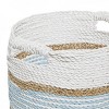 3pk Wood Coastal Storage Baskets White - Olivia & May - image 4 of 4