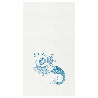 C&F Home Cora Mermaid Hemstitch Decorative Guest Towel