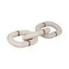 Modern Stone and Marble Decorative Object with Interlocking Chain Link Design, Contemporary Sculptural Tabletop Accent Piece - 2 of 4