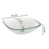 Yescom Square Transparent Glass Bathroom Vessel Sink Tempered Natural Clear Vanity Basin - 4 of 4