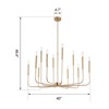 Maxax 22.9" 12-Light Dimmable Gold Iron Chandelier - 3 of 4