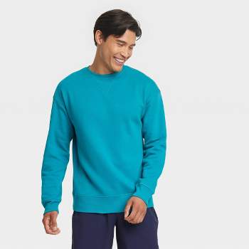 Boys' Fleece Hooded Sweatshirt - All In Motion™ Teal Blue L : Target