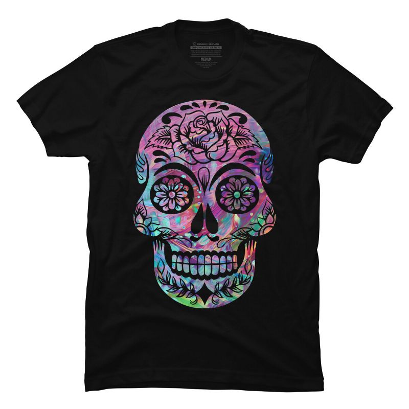 Men's Design By Humans Halloween Sugar Skull By honeytree T-Shirt, 1 of 5
