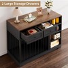 47 Inch Large Dog Crate, Indoor Kennel with 2 Drawers and 4 Shelves, Wooden Dog Crate for Medium and Large Dogs - 4 of 4