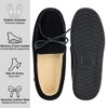 Alpine Swiss Sabine Womens Moccasin Slippers Genuine Suede House Shoe Memory Foam Insole Plush Faux Shearling Fur Indoor Outdoor Anti-Slip Rubber Sole - 3 of 4