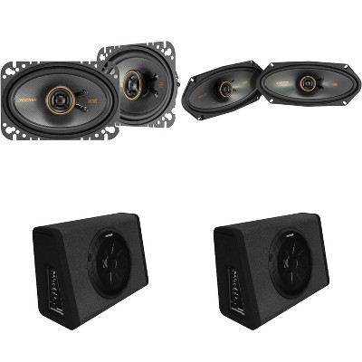 Kicker (2) 11PT250 Truck Enclosure & Kicker 51KSC41004, 51KSC4604  KS-Series 4x10" & 4x6" Bundle