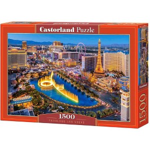 1500 Piece Jigsaw Puzzle, Fabulous Las Vegas, USA, Adult Puzzles, Castorland C-151882-2 - 1 of 4