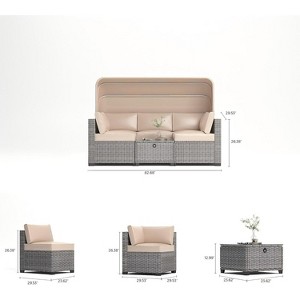 1 Oxford cloth folding tent pop-up screen tent - six sided brown 12.5 * 12.5FT 7.5FT height - 1 of 1