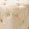 Lyngins Velvet Square Ottoman with Tapered Legs,Ottoman Bench for Living Room,Bedroom - 4 of 4