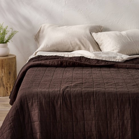 Casaluna King Linen Blend deals Duvet Set-Warm Brown