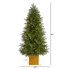 6ft. Fir Artificial Christmas Tree in Decorative Planter with 350 Clear Warm LED Lights & 504 Branches – Festive X-Mas Accent - 2 of 4