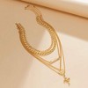 HTUTWOO Love, Cross and Letter Multilayer Necklaces, Stacking Pendant Necklaces, Jewelry Gift for Women - 3 of 4