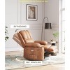 Living Room Electric Recliner Chair w/ Massage and Heat, Faux Leather Swivel Rocking Recliner for Adults w/ Remote Control, Cup Holders, Lounge Chair - 4 of 4