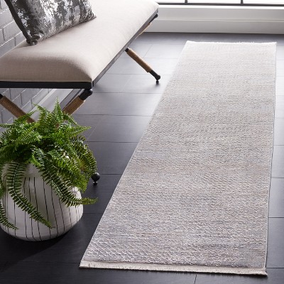 Marmara Blue and Ivory 2' x 8' Runner Rug