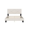 NicBex Queen Modern Upholstered Bed Frame with Velvet Headboard,Platform Bed Frame with Rivet Design,No Box Spring Needed,Easy Assembly,Beige/Blue - 4 of 4